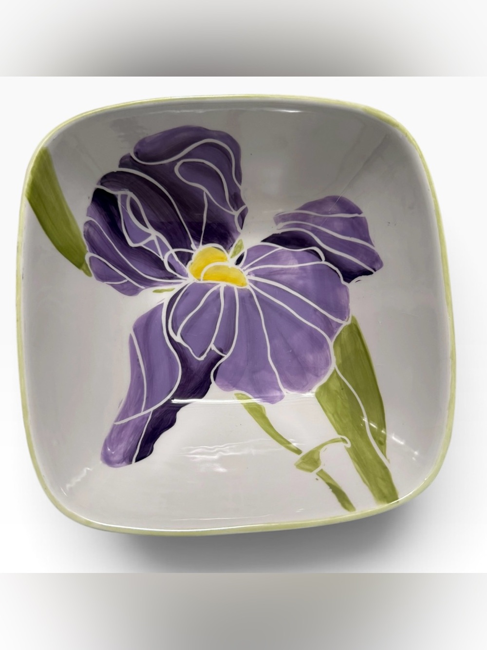 222 Fifth Spring Kiss Purple Iris 6 Inch Bowls Set of 6